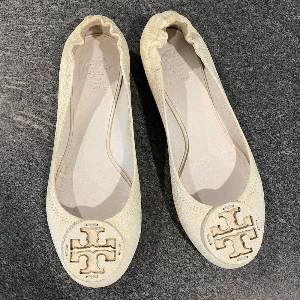 Tory Burch Pebble Leather Ballet Flat